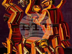 Кураторът Анелия Николаева подрежда изложбата „Галерии. Колекции. Творби“. Снимка: СБХ