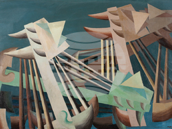 Кураторът Анелия Николаева подрежда изложбата „Галерии. Колекции. Творби“. Снимка: СБХ