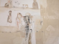 Росен Дончев показва авторския си проект изложба, озаглавен „Топло сиво“. Снимка: Организаторите на изложбата