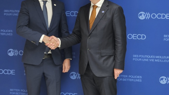 OECD Accession Remains Key Priority, Economy Minister Dilov Says after Meeting with Secretary-General Cormann