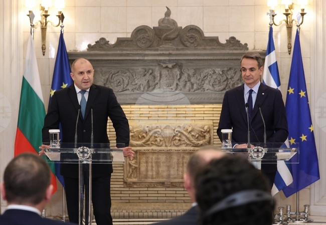 Гърция - Румен Радев - Кириакос Мицотакис - пресконференция