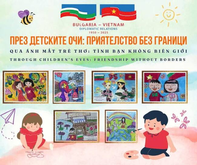 Деца от група „Ян Бибиян“ в детска градина „Виет-Бун“ в Ханой създадоха рисунки, посветени на приятелството между България и Виетнам