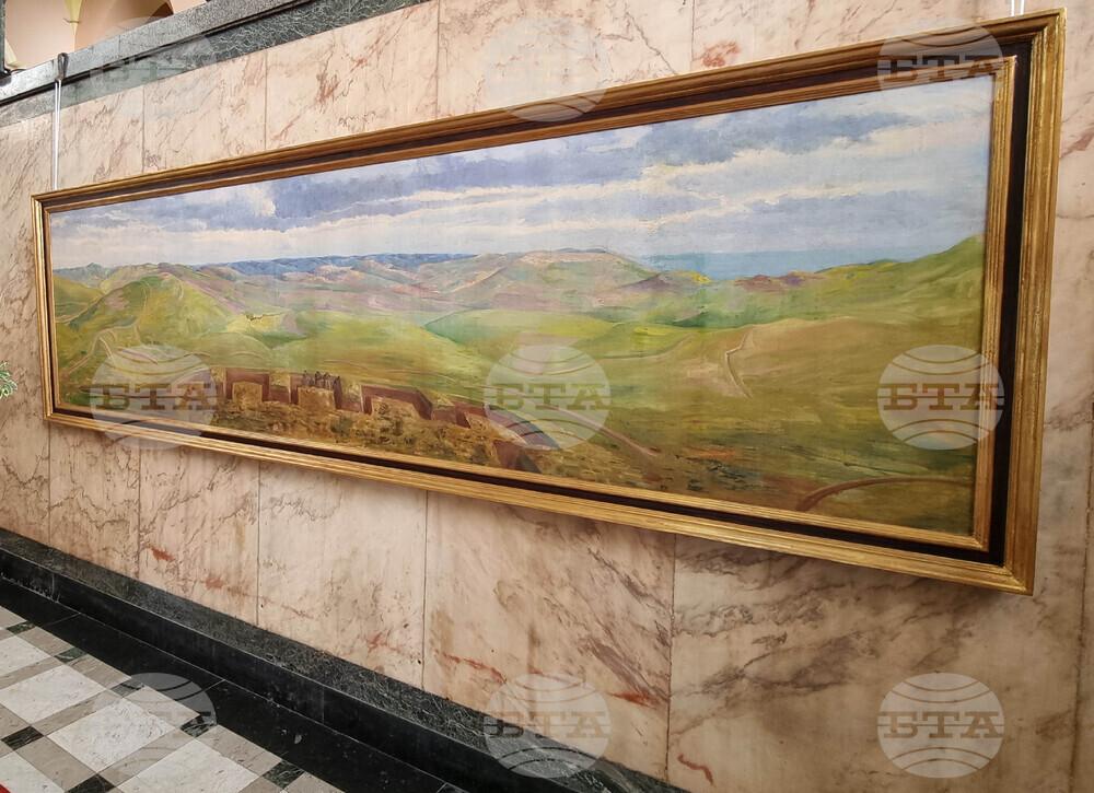 Перник - картина "Дойрански позиции" - експониране