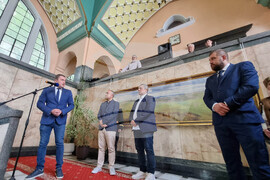 Перник - картина "Дойрански позиции" - експониране