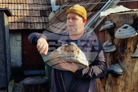 Румъния - Село Корунд - занаяти - шапки от гъби