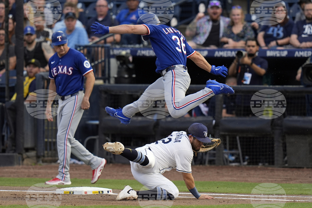 APTOPIX Rangers Rays Baseball