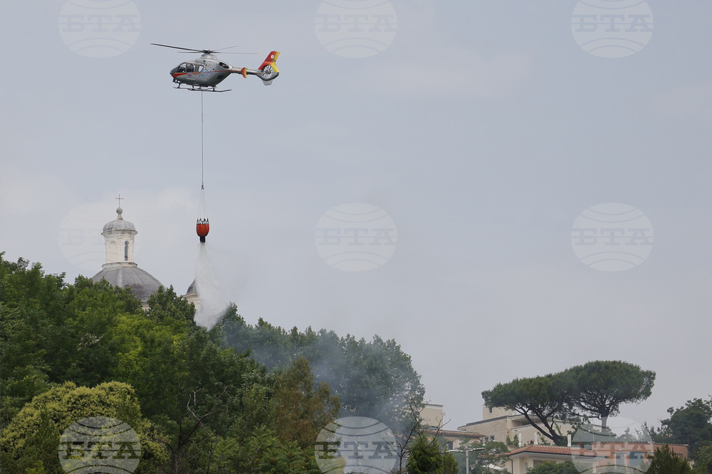 Italy Fire Montemario Rome