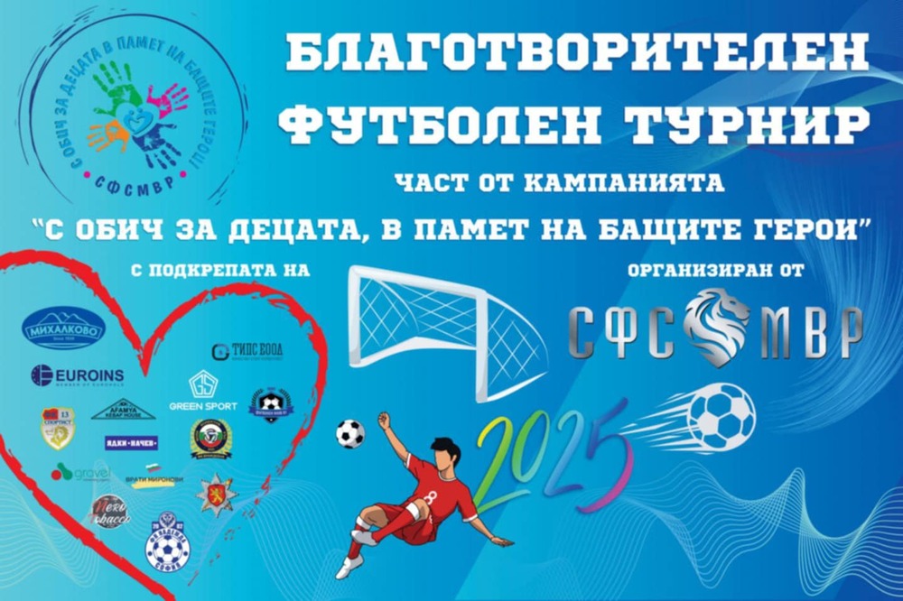 СФСМВР: Благотворителен футболен турнир в София