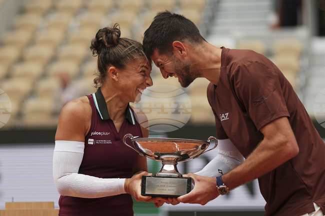 Италианците Сара Ерани и Андреа Вавасори спечелиха титлата при смесените двойки на "Ролан Гарос"
