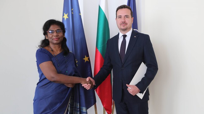 Deputy Foreign Minister Pavlov Receives Credentials of Sri Lanka Ambassador to Bulgaria