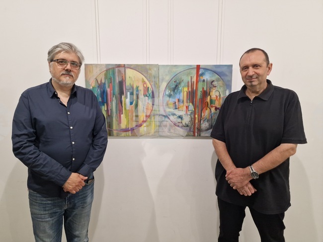 Художниците Янко Янков и Петър Крусев подредиха обща юбилейна изложба във Велико Търново