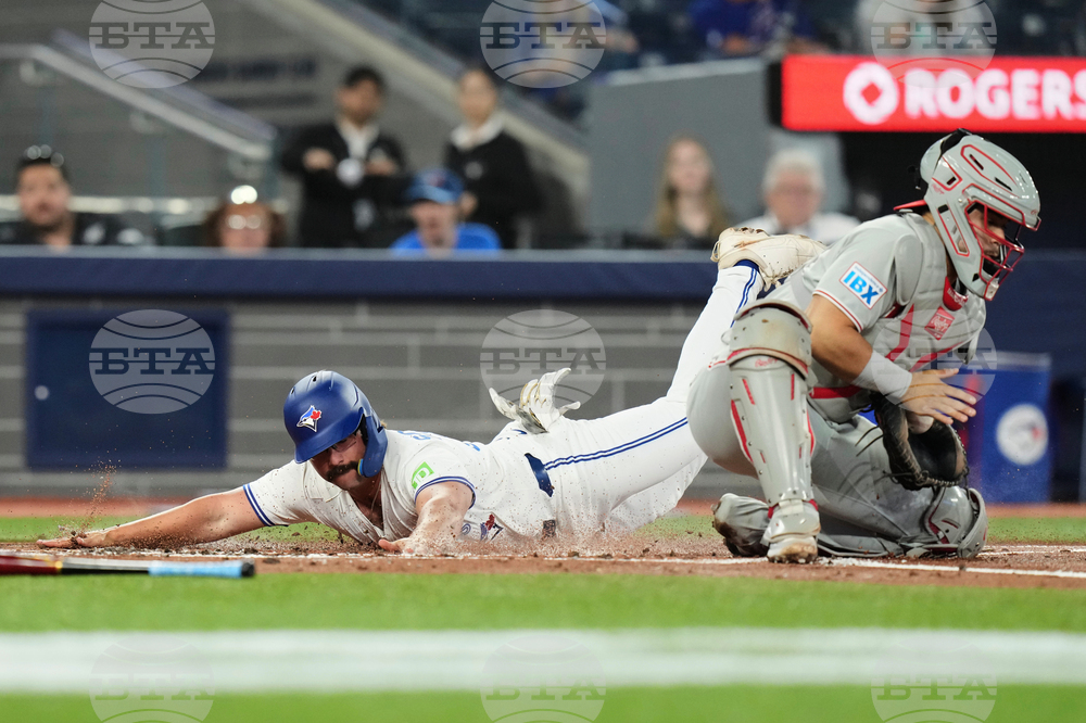 APTOPIX Phillies Blue Jays Baseball