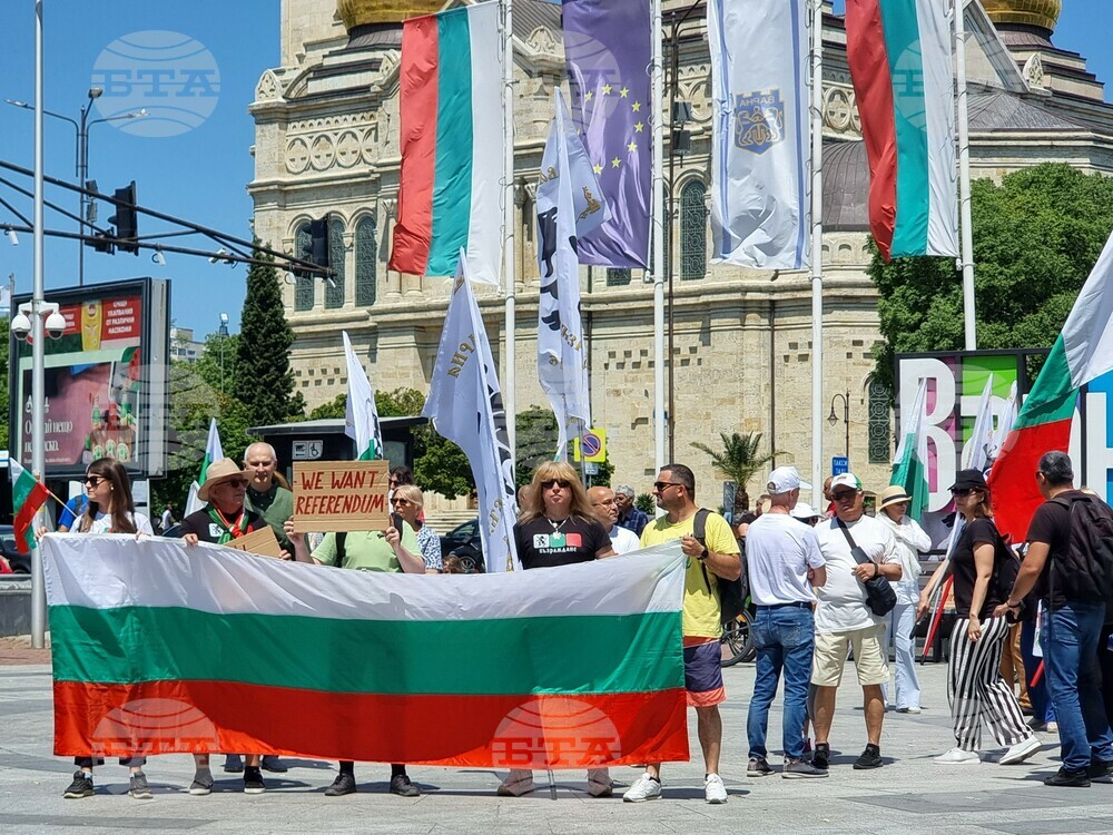 Варна - протестно шествие - евро