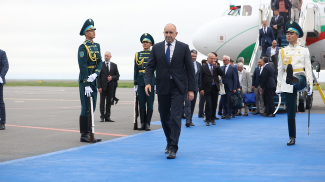 President Radev Arrives on Official Visit in Kazakhstan