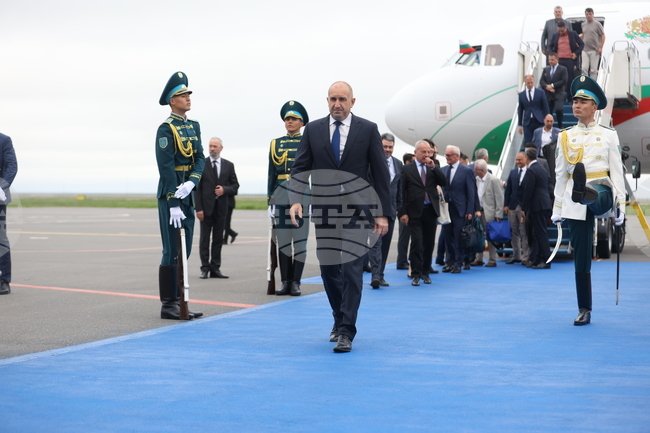 President Radev Arrives on Official Visit in Kazakhstan