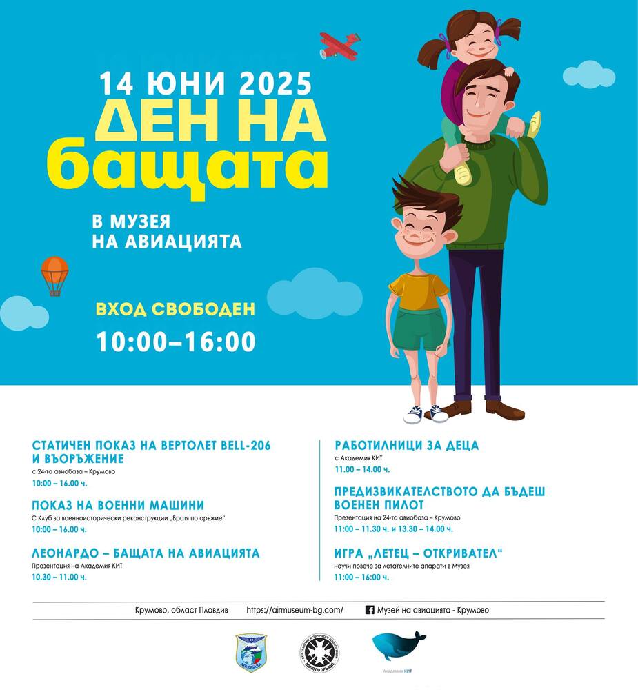 Вход свободен и много атракции за Деня на бащата в Музея на авиацията