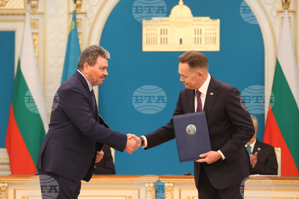 Казахстан - Касъм-Жомарт Токаев - Румен Радев - двустранни документи - подписване