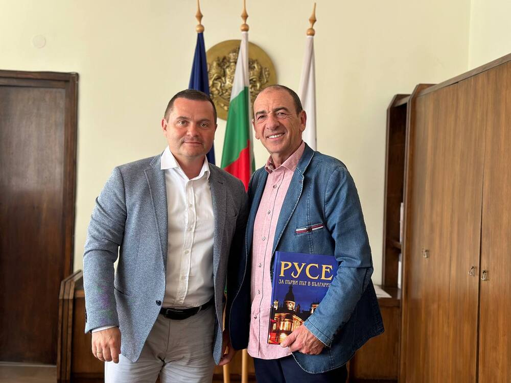 Кметът на Русе Пенчо Милков се срещна с популярния холивудски актьор Димитър Маринов