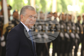 Узбекистан  - президент  - официално посрещане - Шавкат Мирзийоев
