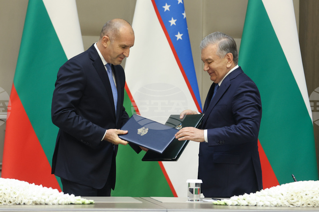 Presidents of Bulgaria and Uzbekistan Sign Joint Statement on Boosting Bilateral Cooperation