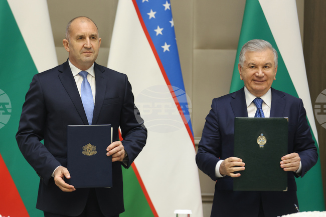 Узбекистан - България - президенти - споразумение - подписване