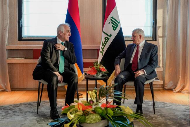 АРМЕНПРЕС: Арменският президент обсъди с иракския си колега двустранното сътрудничество