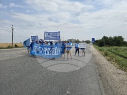 Видин - служители от Агенция "Пътна инфраструктура" - протест