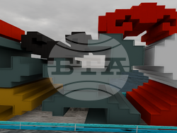 Николай Константинов рисува „Квартет за края на времето“. Снимка: Организаторите на изложбата