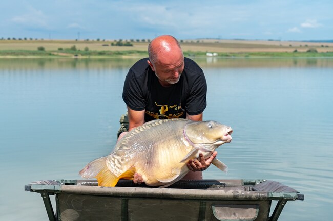 Любител рибар от Търговище улови рядко срещан огледален шаран 