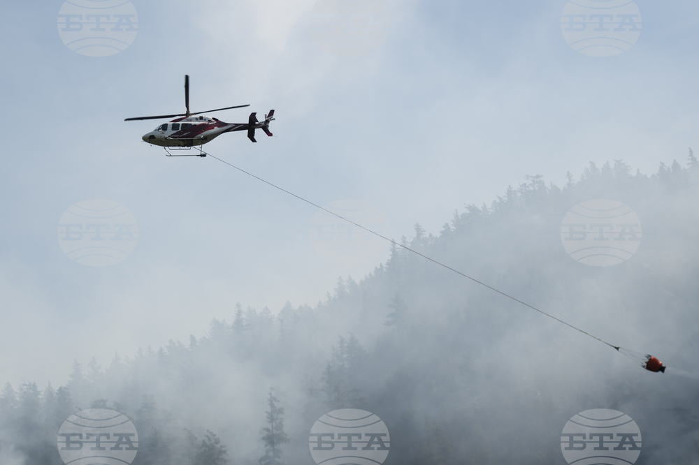Горски пожар гори в периферията на град Елбасан в Централна Албания