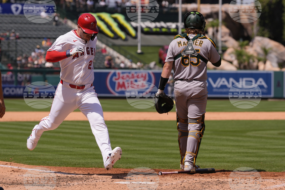 Athletics Angels Baseball