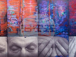 Кураторът Атанас Тотляков прави изложбата „Метарезерви 2025 – фиксирани изменения“ в София. Снимка: СБХ