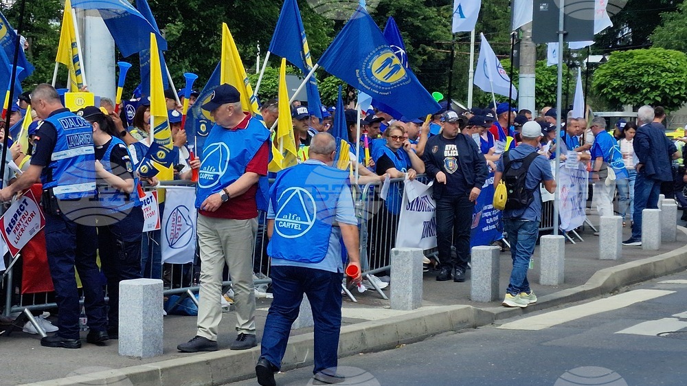 Румъния - Букурещ - протест - синдикати