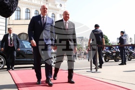 Австрия - Росен Желязков - Кристиан Щокер - посрещане