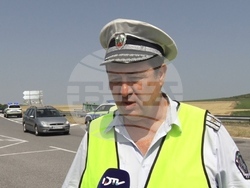 Ямбол - акция за пътна безопасност - гл. инспектор Тодор Мишинев, началник на "Пътна полиция" - Ямбол