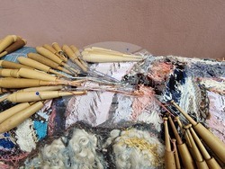 Изложбата „Биволи и дантели“ в ИЕФЕМ-БАН. Снимка: Ваня Сухарова/БТА