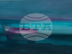 Албена Щениовска-Еглофф  представя изложбата си „Състояния на хоризонта“. Снимка: СБХ