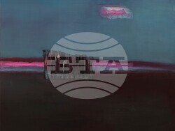 Албена Щениовска-Еглофф  представя изложбата си „Състояния на хоризонта“. Снимка: СБХ