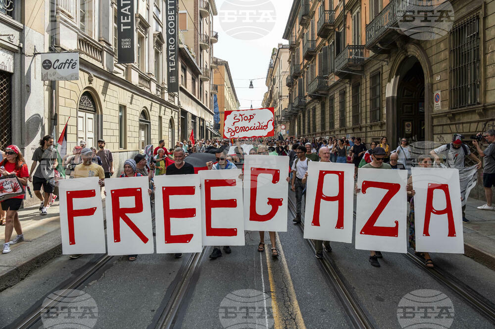 Italy Israel Palestinians Protest