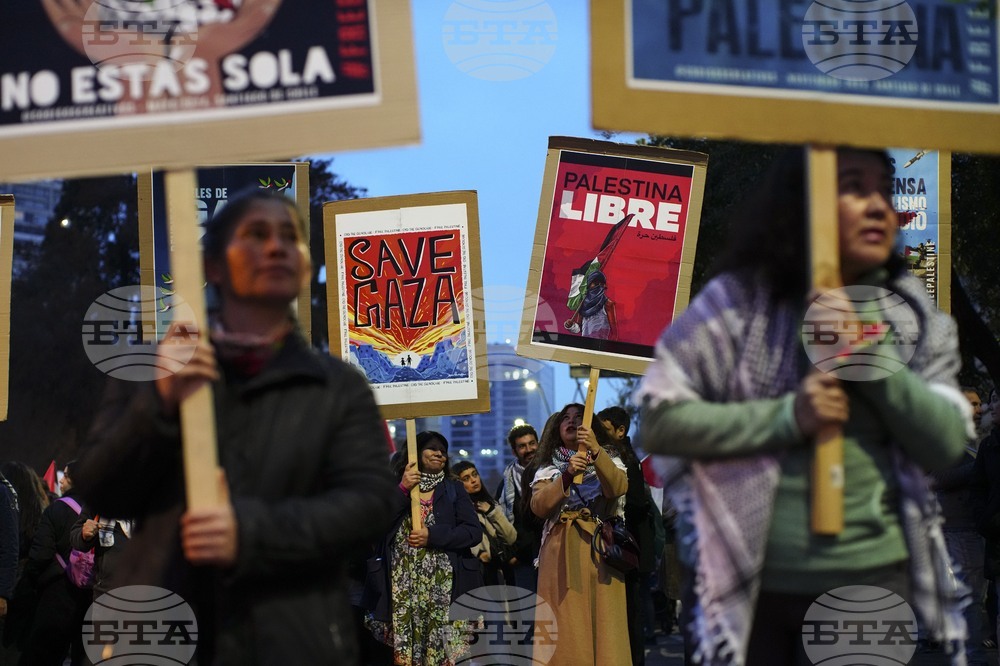 Chile Israel Palestinians Protest