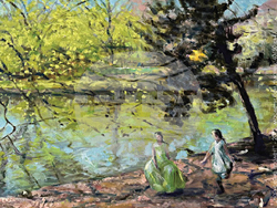 Изложбата живопис „Аполон спи“ на Алисия Санча. Снимка: Галерия „Астри“