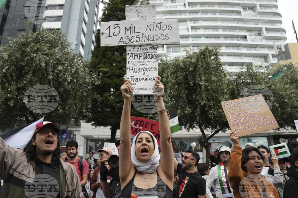 Ecuador Israel Palestinians Protest