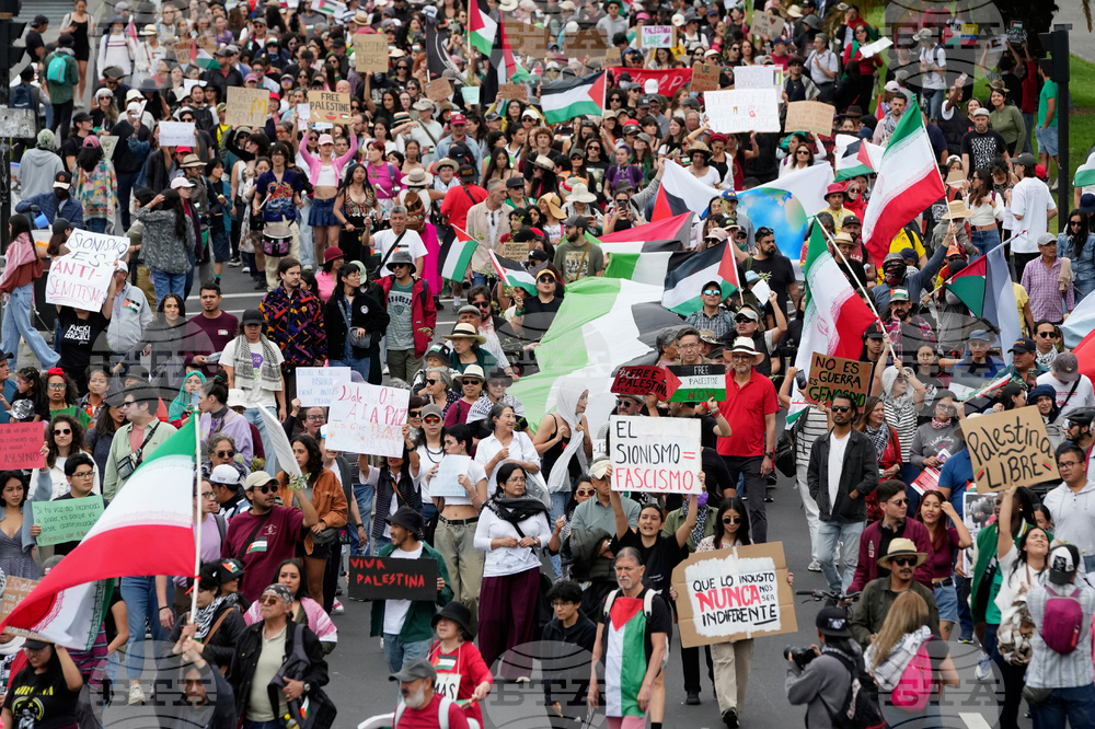 Ecuador Israel Palestinians Protest