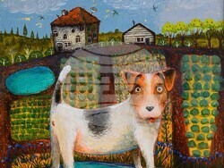 Изложбата „Летни сънища“ представя 14 различни погледа, техники и сюжети на художници от асоциация „Арт наив България“, снимка – галерия „Париж“