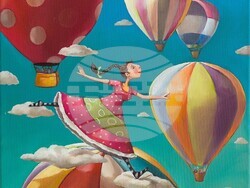 Изложбата „Летни сънища“ представя 14 различни погледа, техники и сюжети на художници от асоциация „Арт наив България“, снимка – галерия „Париж“