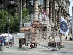 Сърбия - Белград - протестиращи