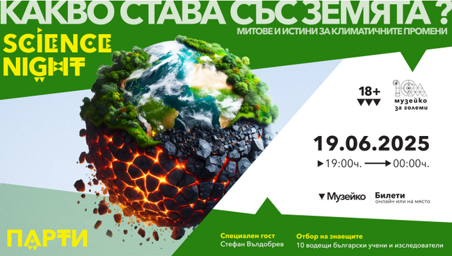 „Музейко“ организира вечер за възрастните на тема „Какво става със Земята?“