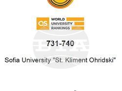 Софийският университет сред първите 50% в световната класация на QS за 2026 г.