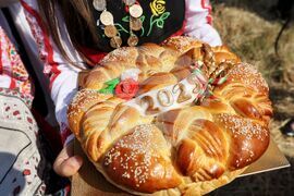 Село Поляново - жътвена кампания - откриване
