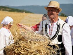 Село Поляново - жътвена кампания - откриване